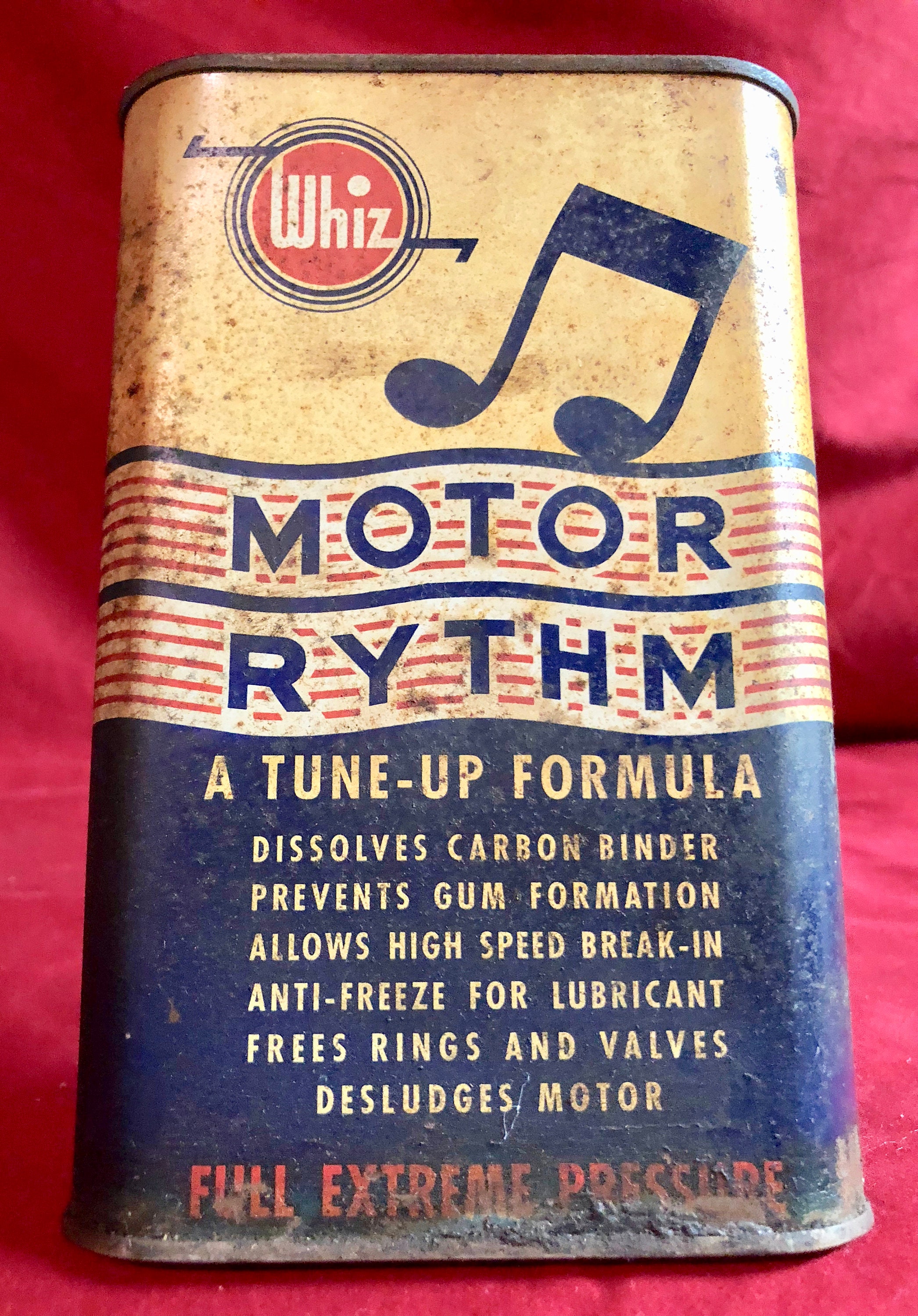 Whiz Motor Rhythm Tune Up Formula R.M. Hollingshead Corp,USA
