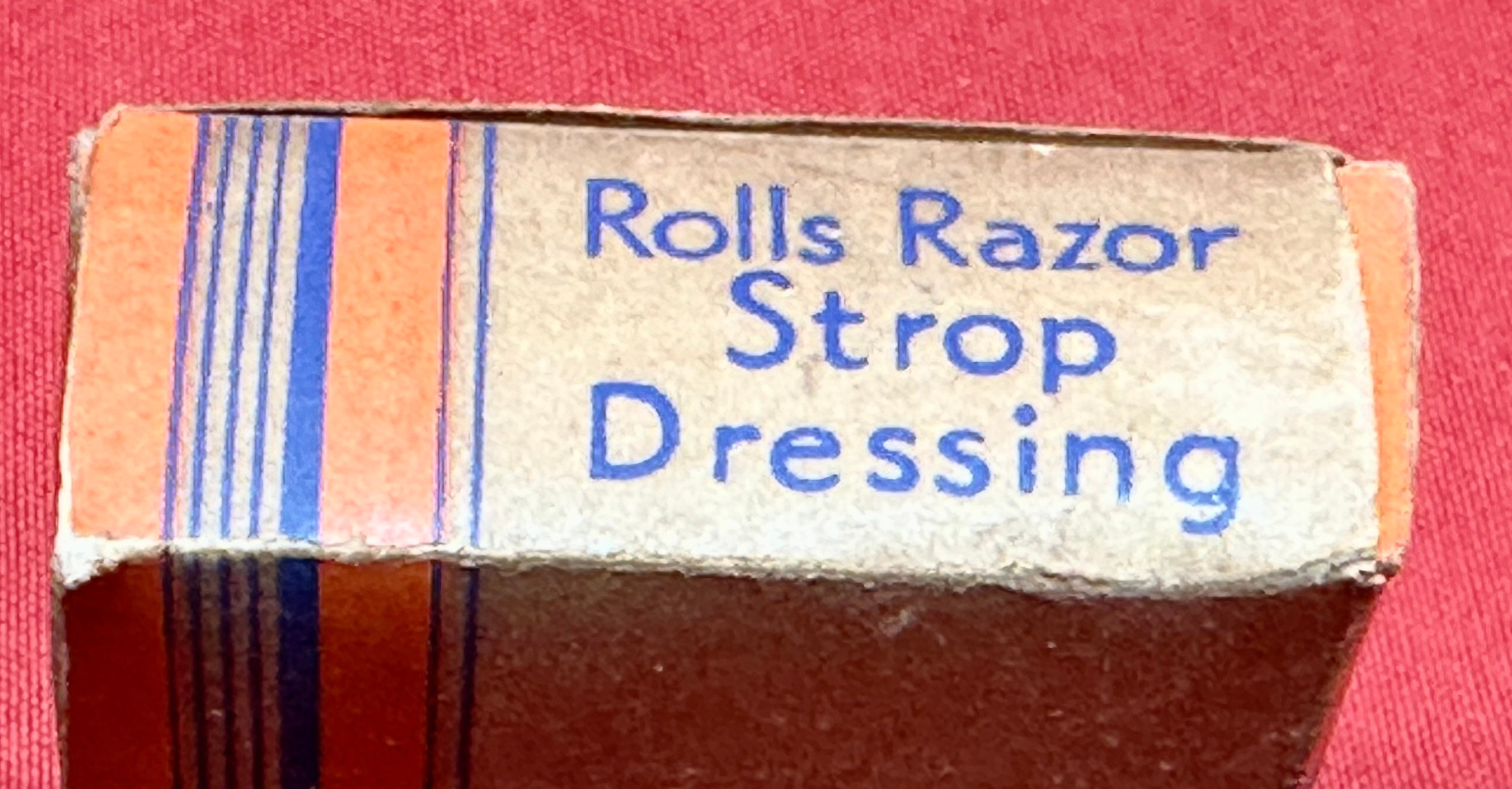 Vintage Rolls Razor Strop Dressing,Original Box and Instructions