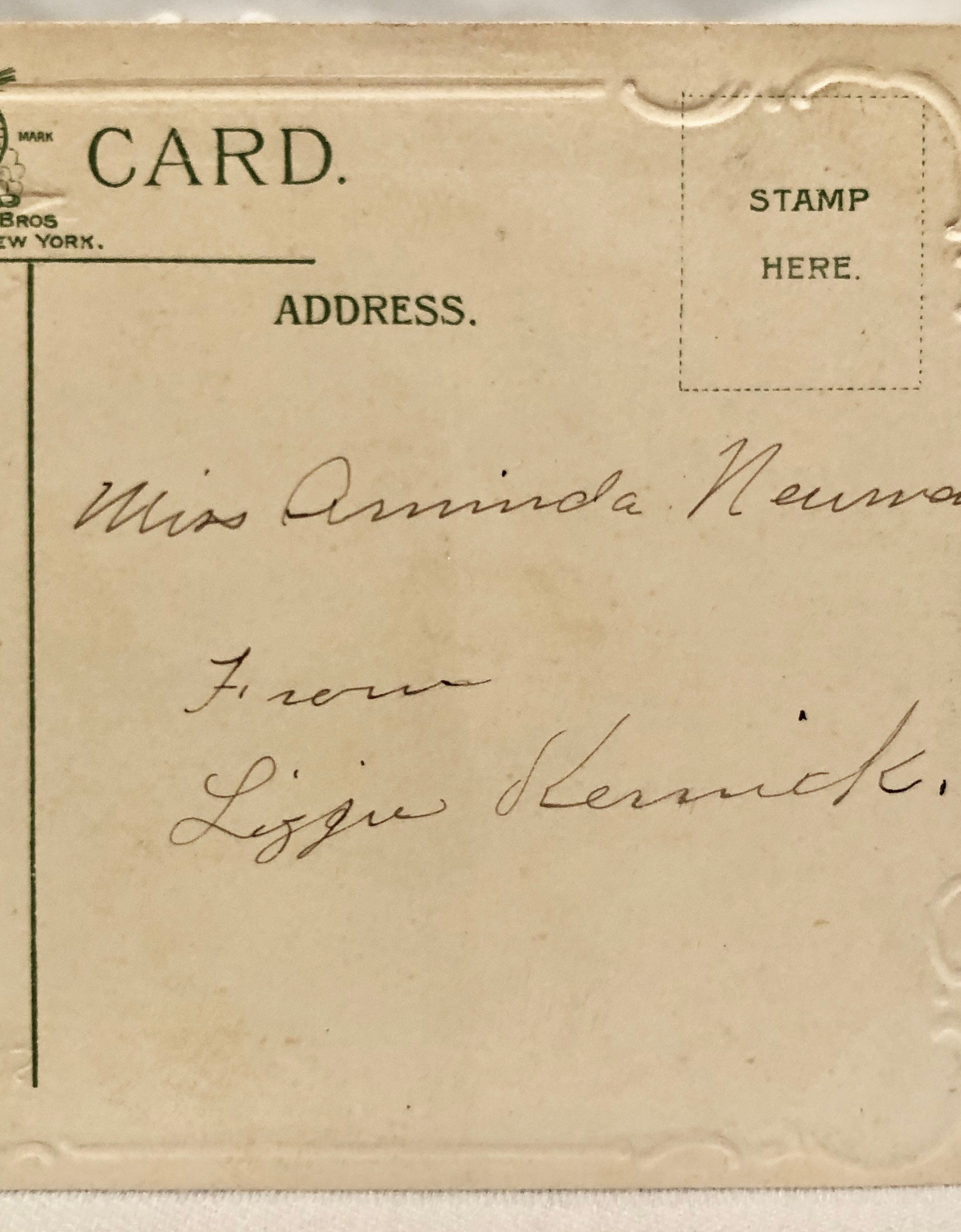 Vintage Victorian Christmas Postcard, Davidson Bros, London/New York