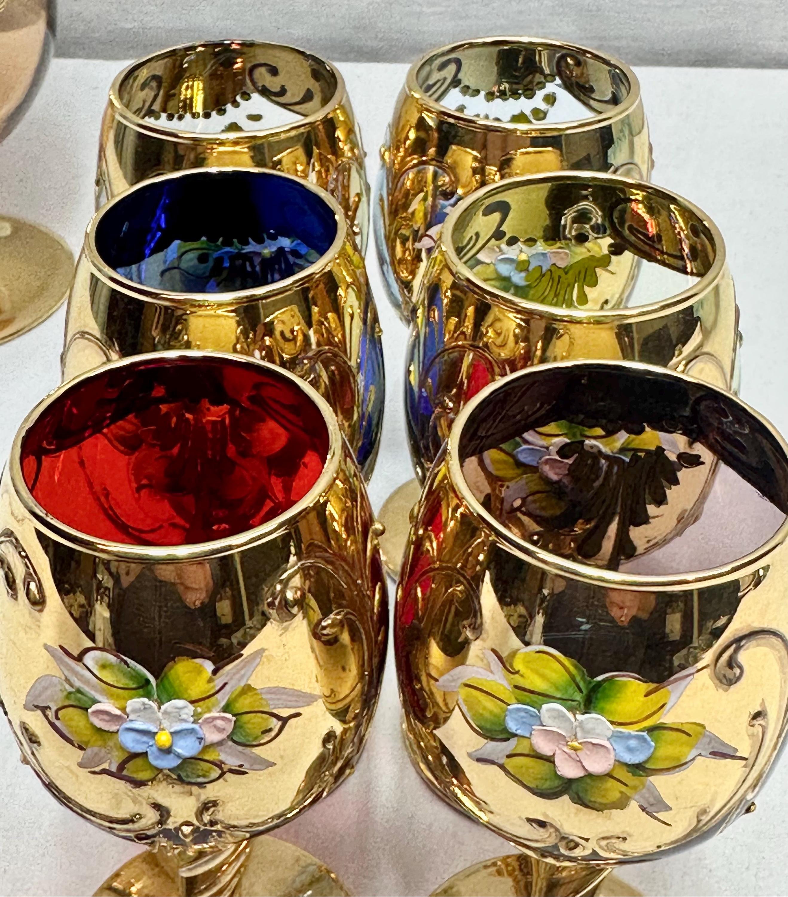 アンティーク ムラーノガラス デキャンタ セット：トレ・フオキ