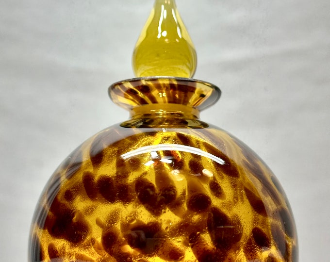 Vintage Perfume Bottle with Brown/Gold Glass