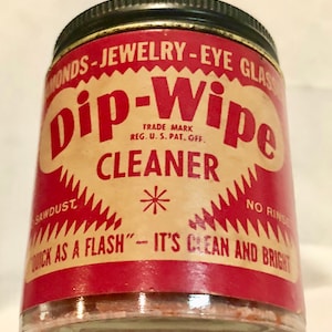 DIP-wipe Cleaner Vintage reclame glazen pot