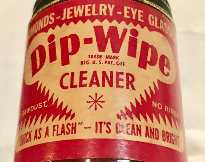 Dip-Wipe Cleaner Vintage Advertising Glass Jar