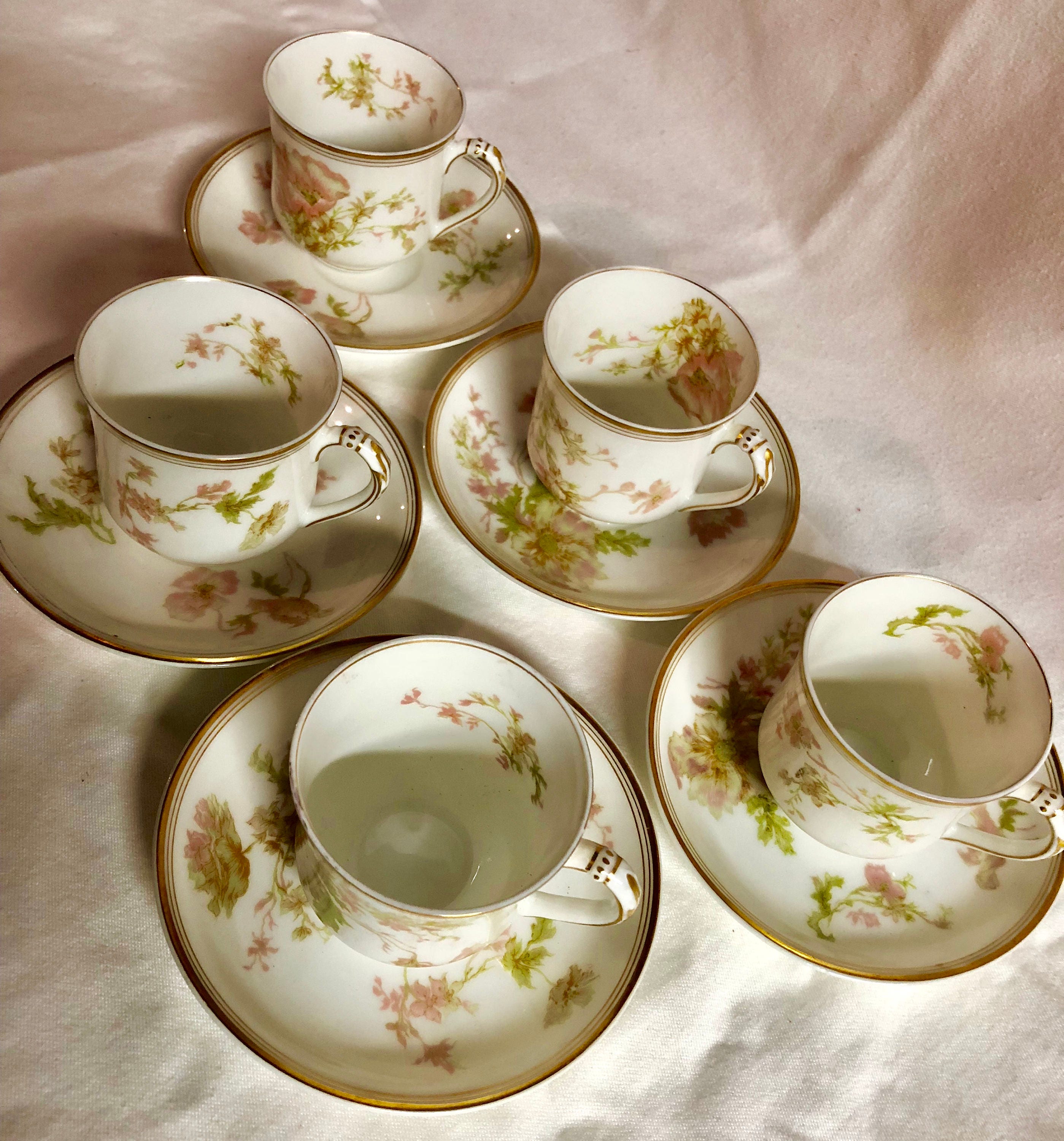Limoge Antique Springtime Tea Set Haviland & Co
