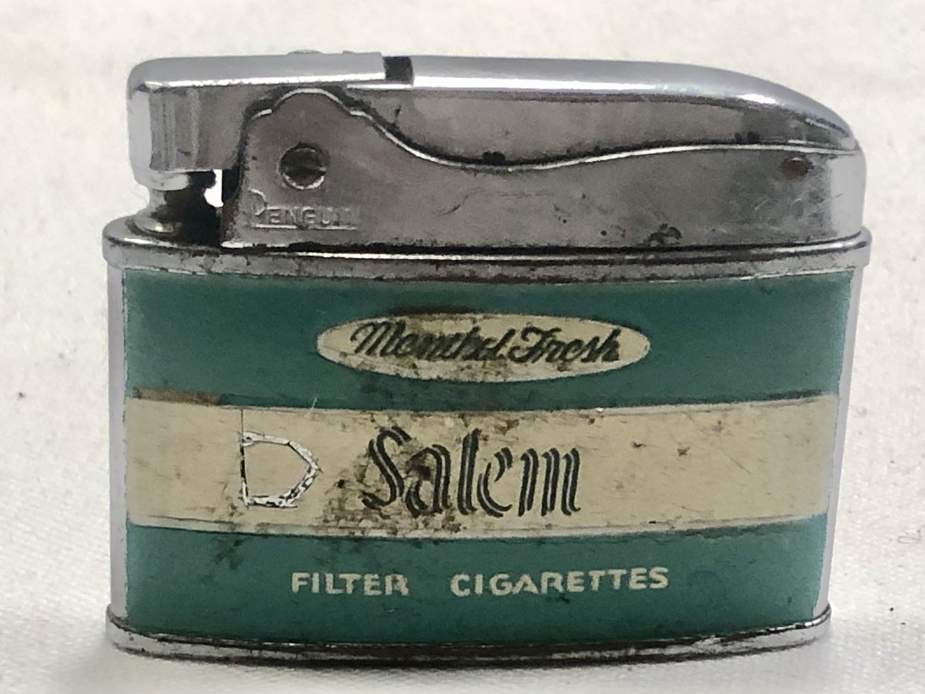 salem cigarette lighter Vintage Salem Menthol Fresh Filter Cigarettes,super Automatic Lighter No  18250, Penguin,made in Japan