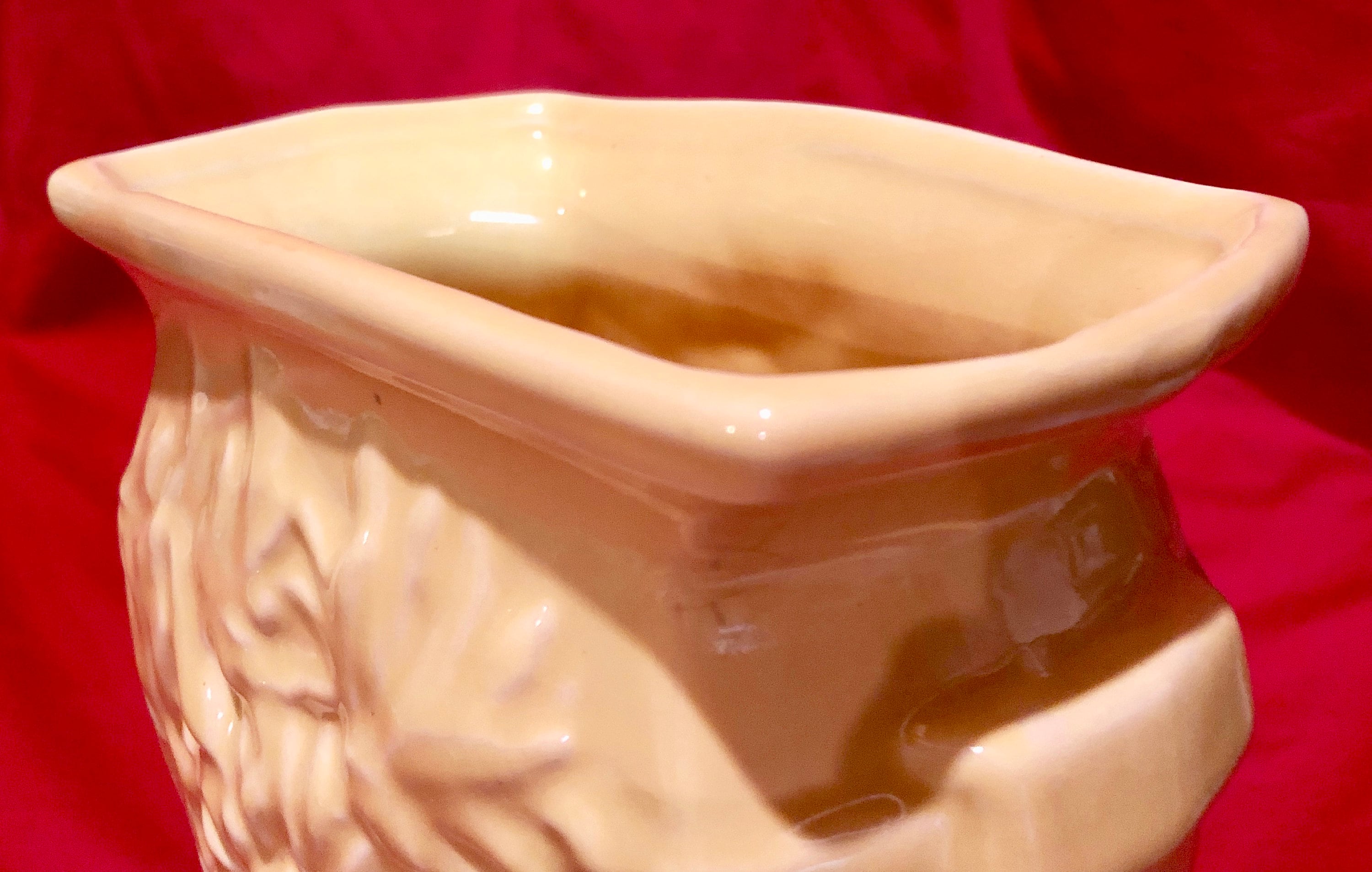 McCoy Pottery Vintage Yellow Flowered Vase