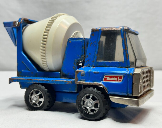 Vintage 1970s Buddy L Blue Metal Cement Truck