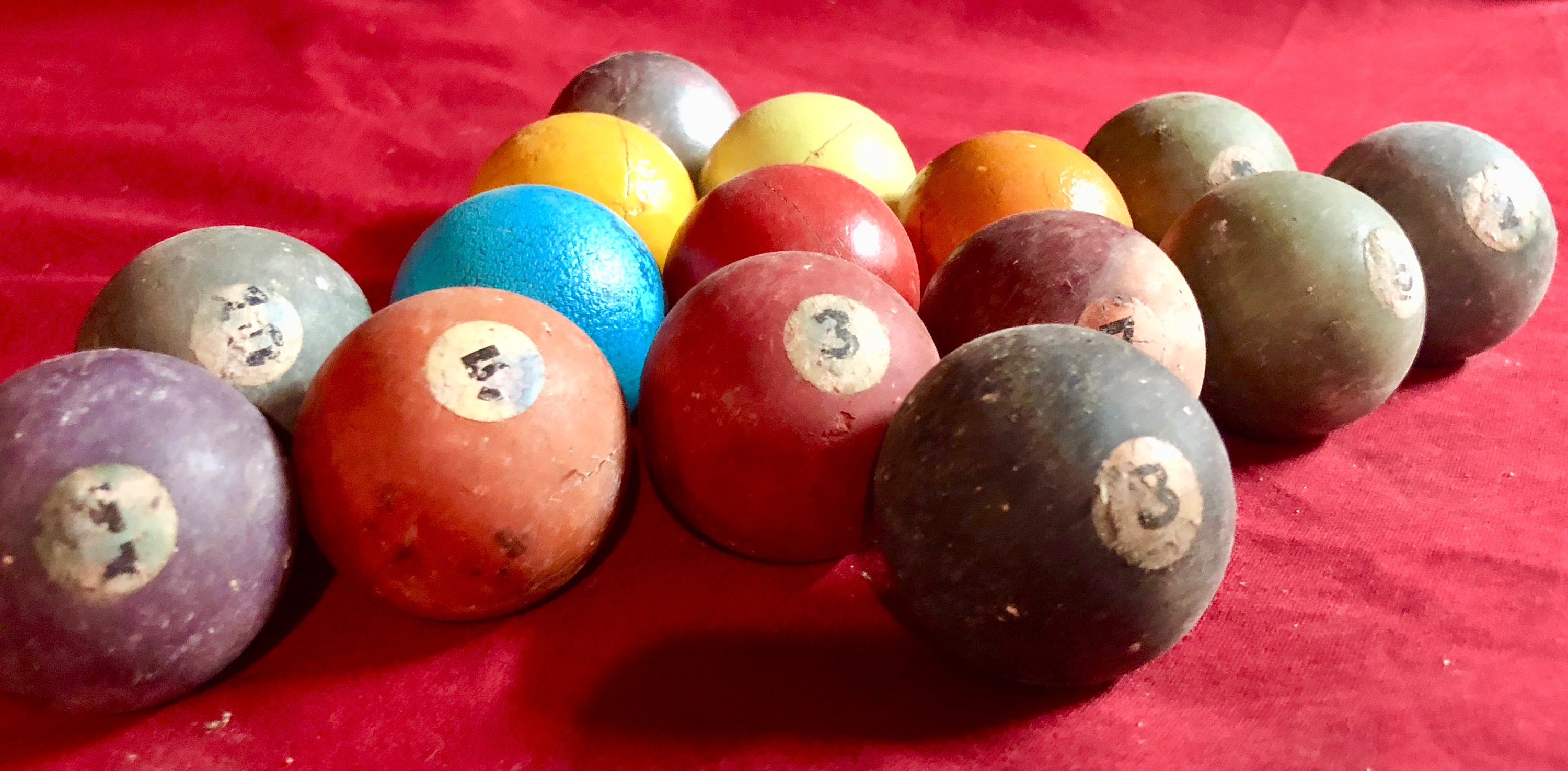 Vintage Clay Pool Balls lot of 15