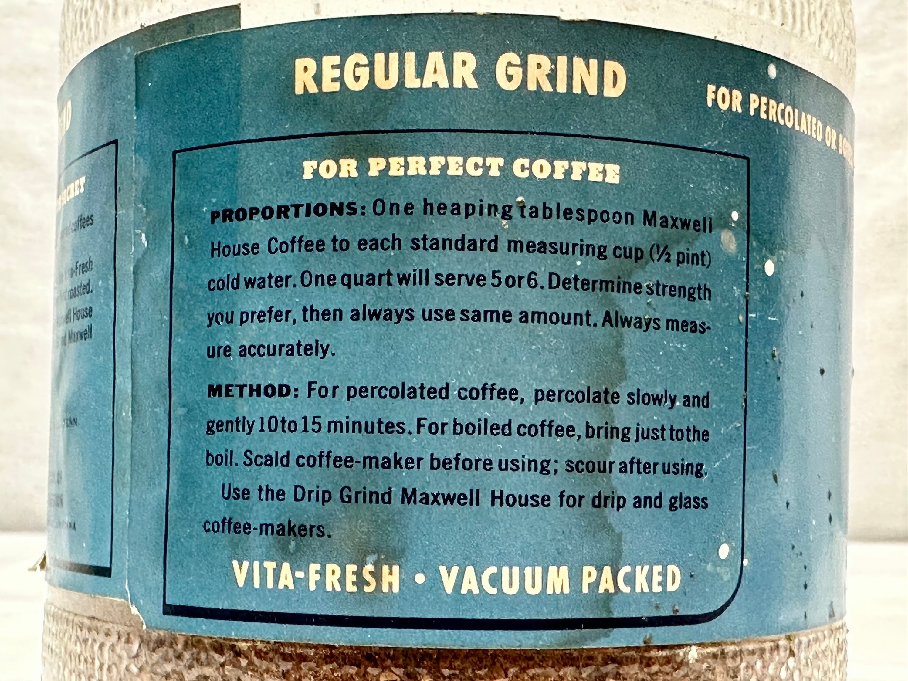 Vintage Glass Maxwell House Coffee 1lb Jar With Screw Top and Etsy