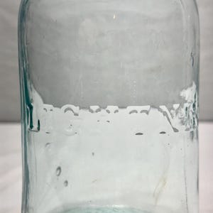 Vintage Lightening Blue Glass Canning / Konservenglas, Patent 25.04.1882
