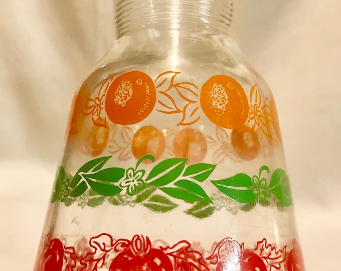 VintageHazel-Atlas Glass Tomato and Orange Juice Carafe