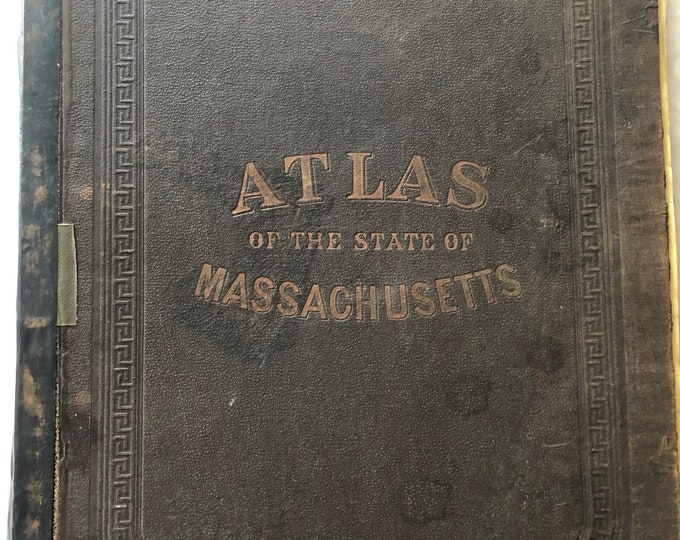 Antique State of Massachusetts County Atlas, Streadman, Brown & Lyon, 1871