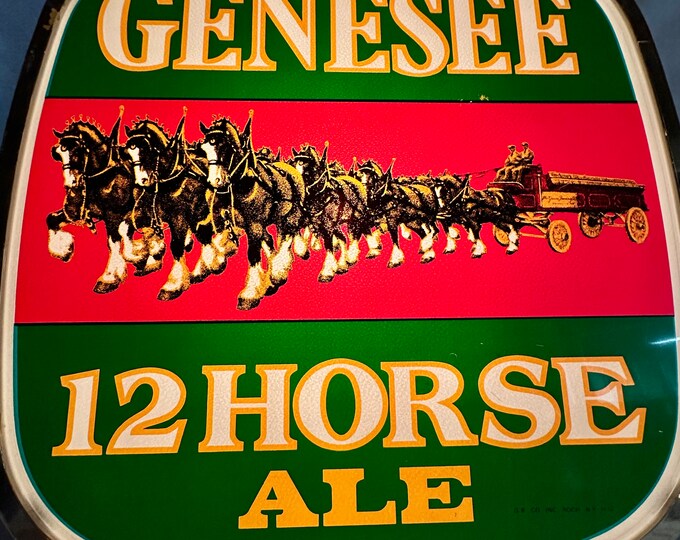 Vintage Genesee 12 Horse Ale Advertising Illuminated Beer Sign