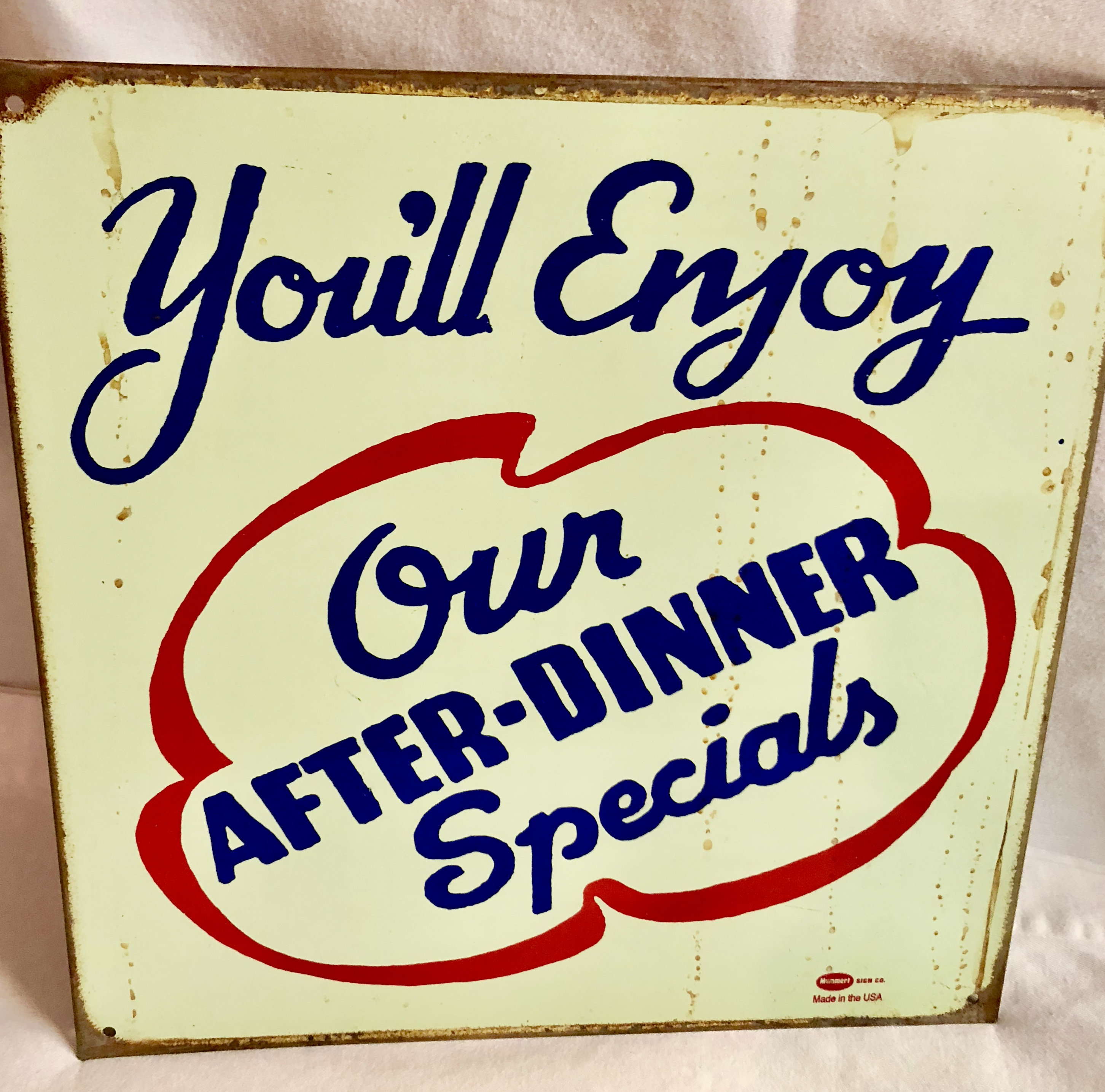 Vintage Style Tin/Metal Advertising Sign