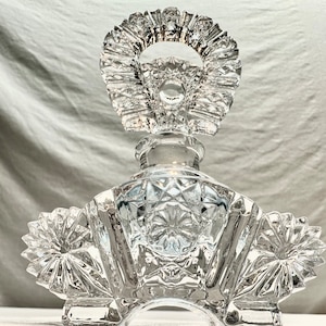 Vintage Clear Cut Glass Perfume/Scent Bottle