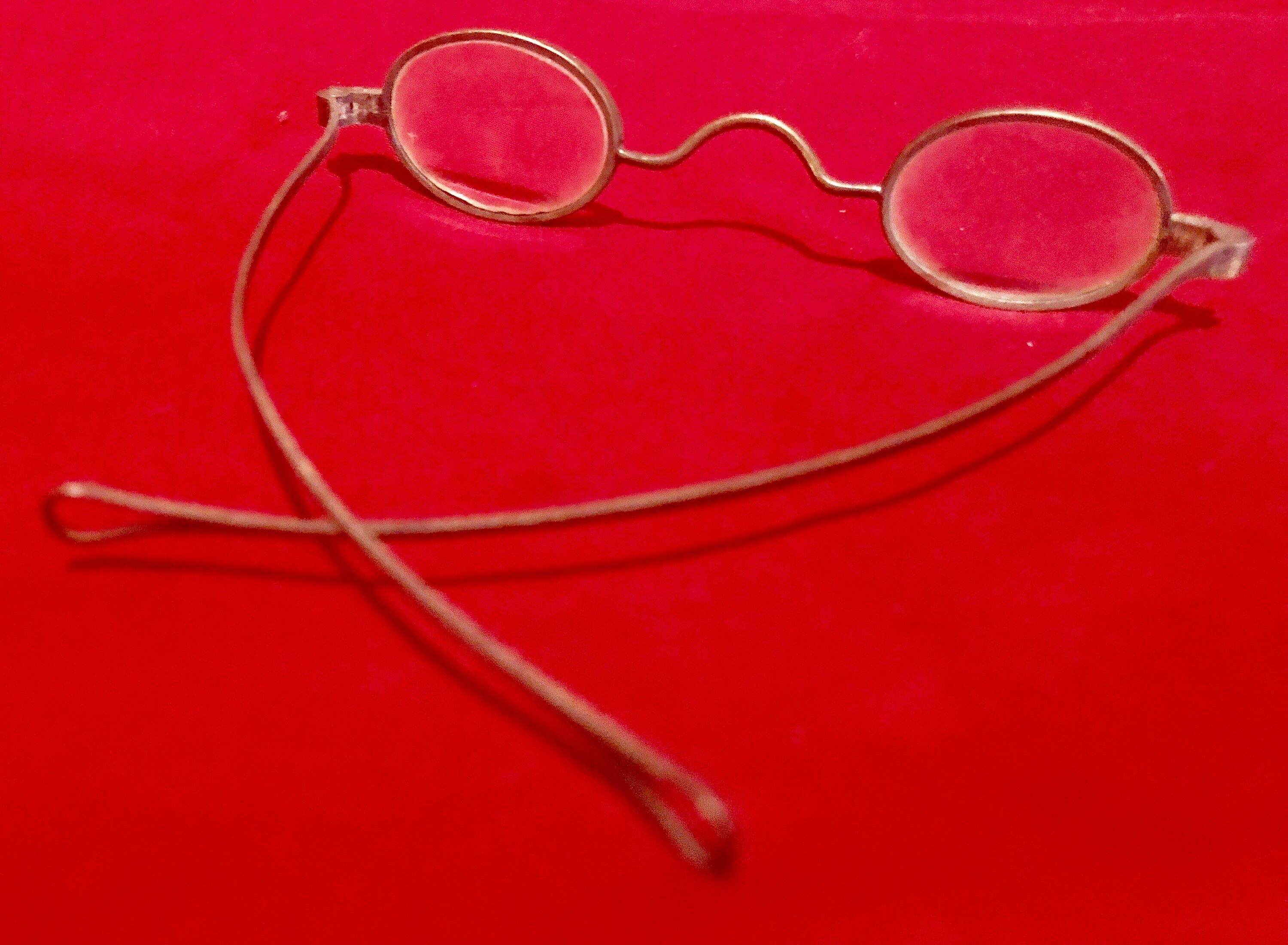 Antique Bronze Metal Eyeglasses/Spectacles circa Civil War Era, Saddle