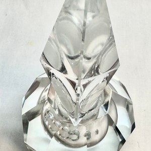 Vintage Mid Century Clear Cut Glass Perfume/Scent Bottle