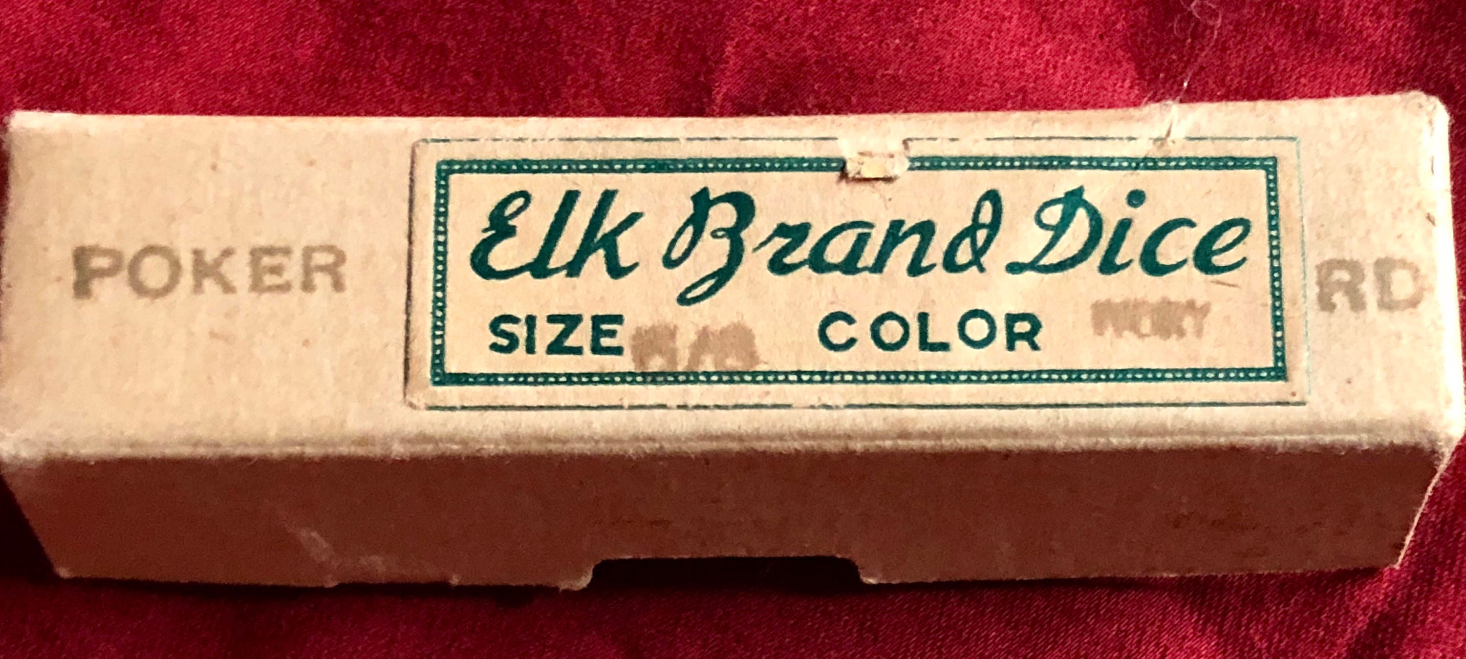 antique poker dice box says 818 ivory antique poker dice box says 818 ivory