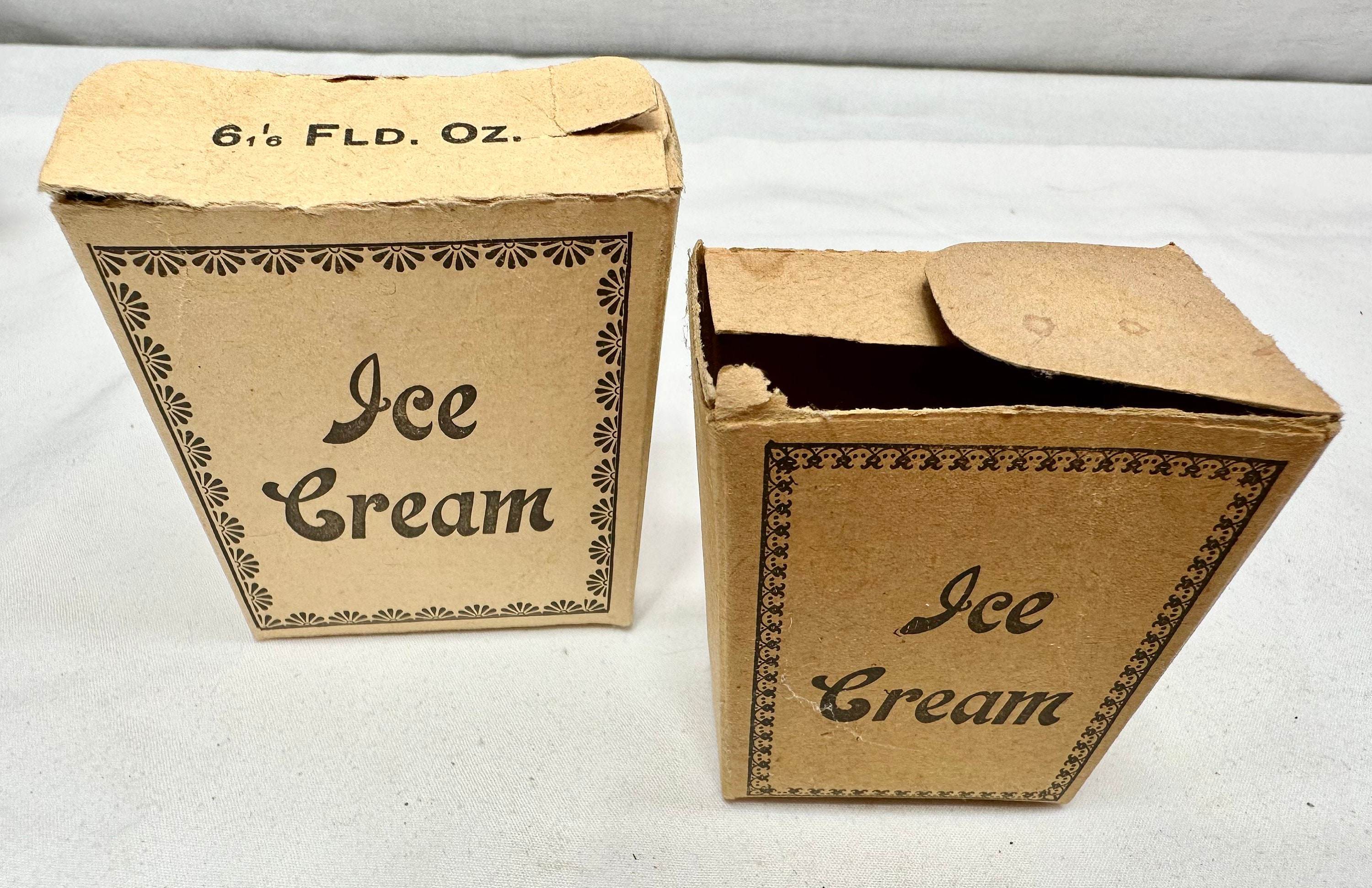 Vintage Insulated Ice Cream Shipping Container Pressed Cardboard