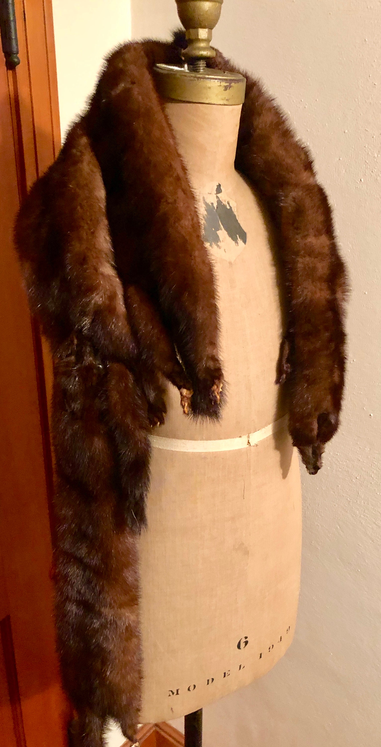 Vintage 4 Pelt Mink Stole/Wrap