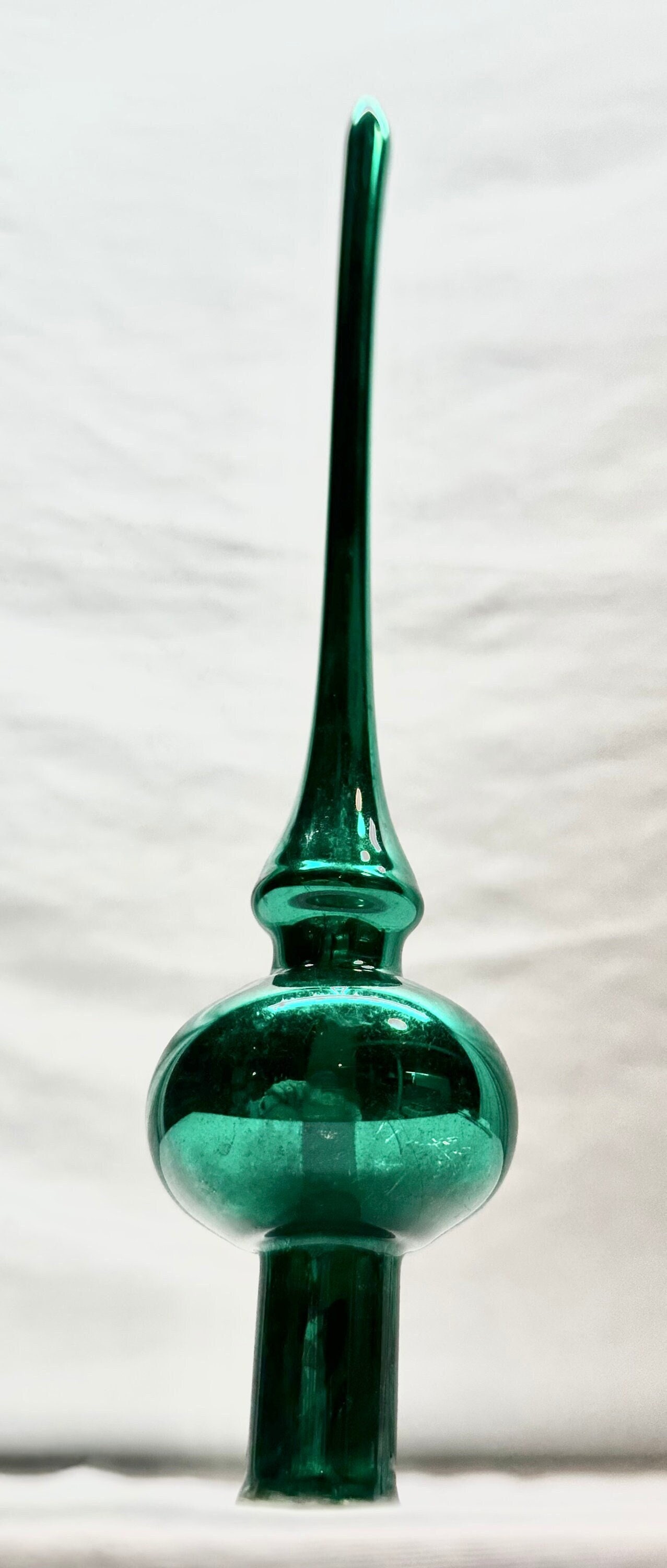 Vintage Green Glass Christmas Tree Topper
