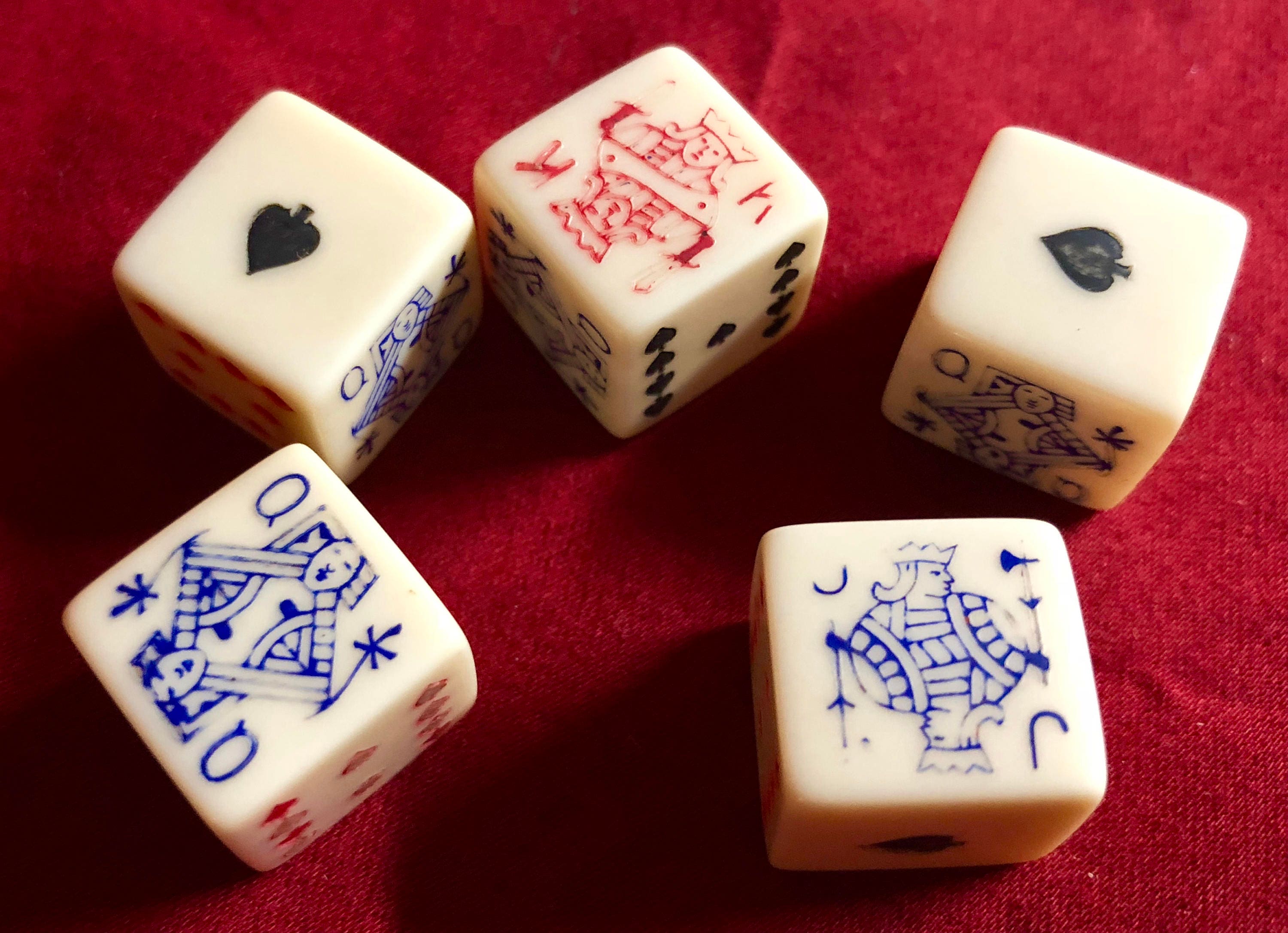 antique poker dice box says 818 ivory antique poker dice box says 818 ivory