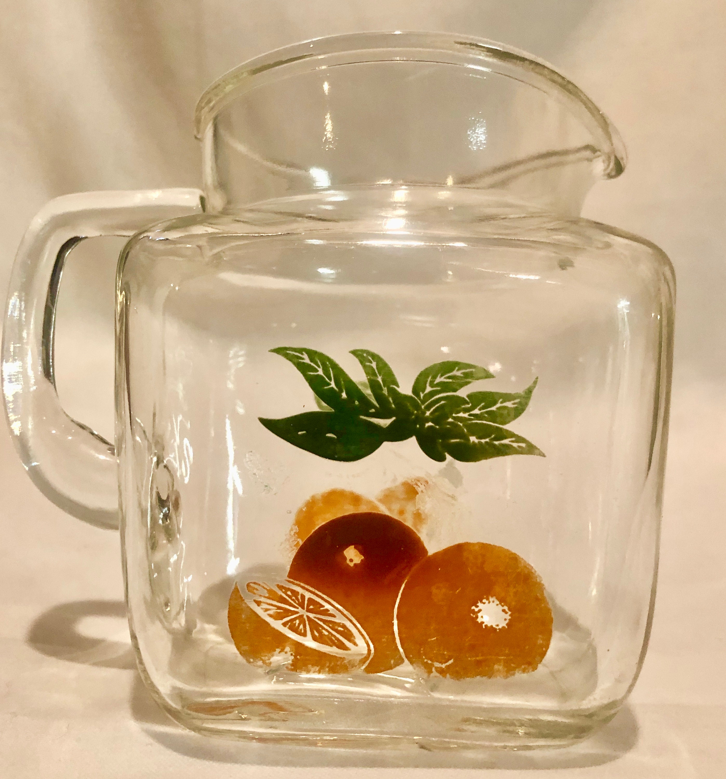 Vintage Orange Juice Pitcher & Glass Set, 1950s – HappyHour Home