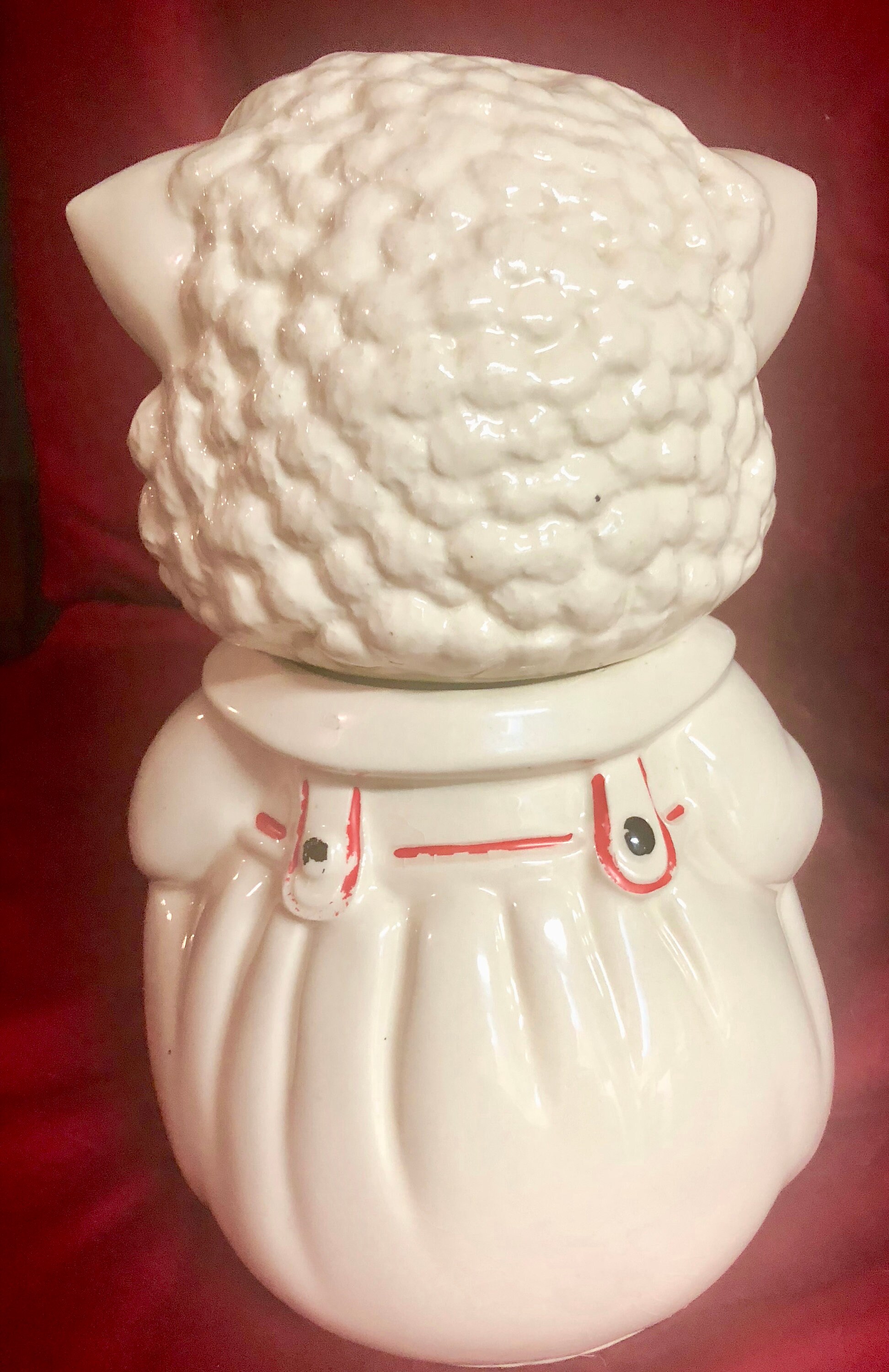 Vintage Little Lamb Ceramic Cookie Jar by American Bisque Pottery Co