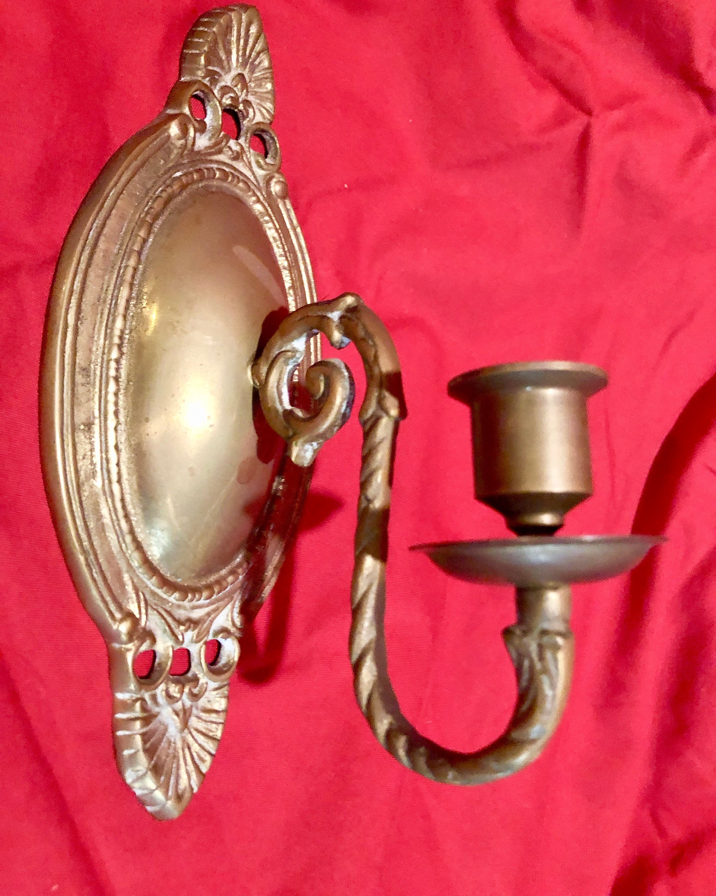 Brass Vintage Wall Sconce/Candlestick Holder