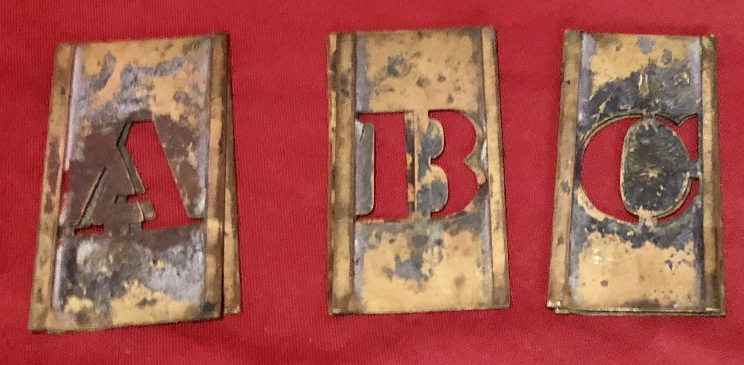Antique Metal Alphabet/Letter Stencils