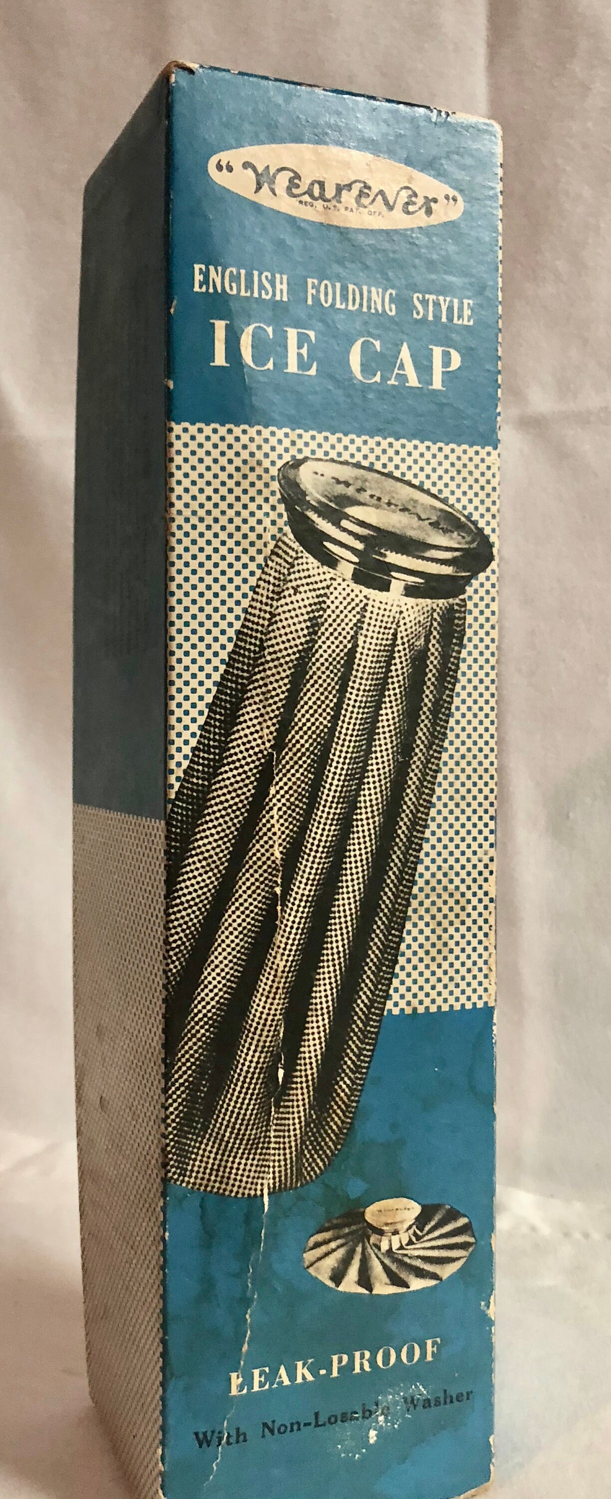 Vintage Wearever English Folding Style Ice Cap, Hot/Cold Water Bottle