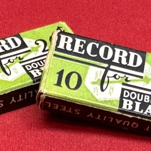 Vintage Record Double Edge Razor Blades, Made in USA