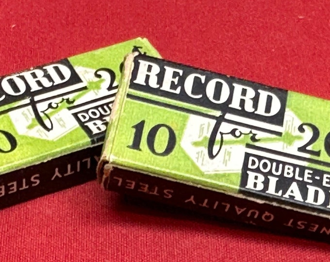 Vintage Record Double Edge Razor Blades, Made in USA