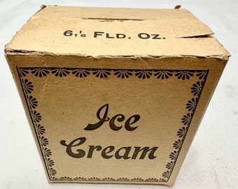 Vintage Insulated Ice Cream Shipping Container Pressed Cardboard