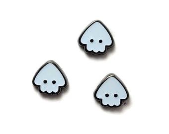 Glow Mini Squid Pin Set - 3 piece | Glow in the Dark | Lapel Pin | Game Inspired