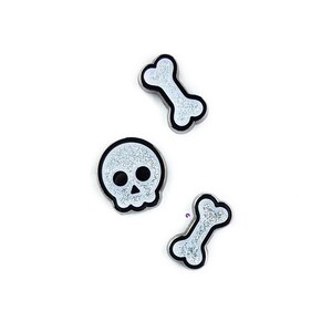 Sugar Skull and Bones Pin Set - 3 piece | Lapel Pin