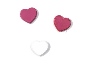 Dyed Mini Hearts - Classic Red - 3 Piece | Enamel Pin | Lapel Pin