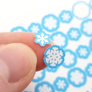 Snowflake Mini Journal Sticker Sheet | Winter Stickers