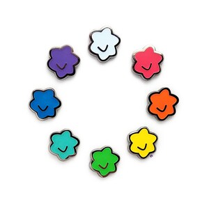 Glow Stars Enamel (8 piece) Pin Set | Konpeito Sweets