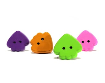 Dyed Mini Squid Pin Set - Bright - 4 piece | Lapel Pin | Game Inspired
