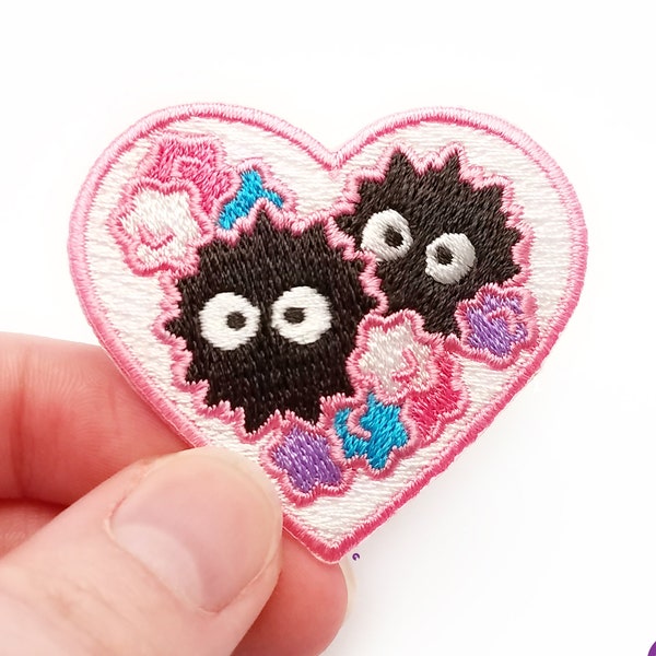 2" Soot Sprite Heart Patch | Embroidered Patches