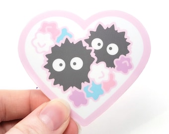 Vinyl Soot Heart Sticker