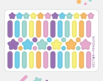 Vinyl Stars & Sprinkles Sticker Sheet