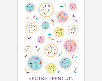 Sugar Cookies - Colorful Journal Sticker Sheet | Sweet Stickers | Baking
