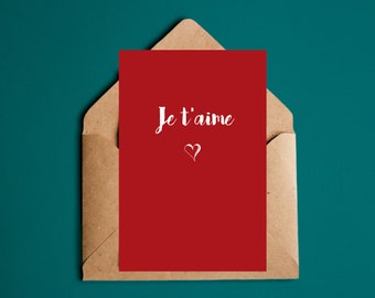 Postcard - I love you - A6 formats, send letters and letters - Valentine's Day, couple