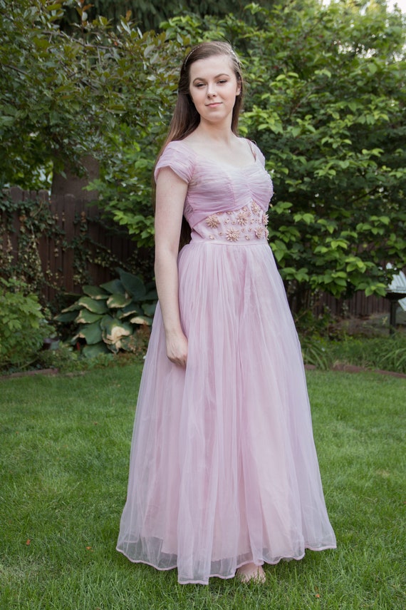 Vintage Louis Féraud Hot Pink Textured Floral Silk Dress, Circa