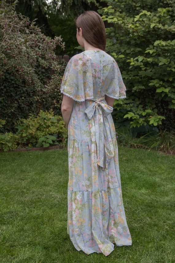 Vintage Floral Maxi Dress, Bridesmaid Dress, Prom Dre… - Gem