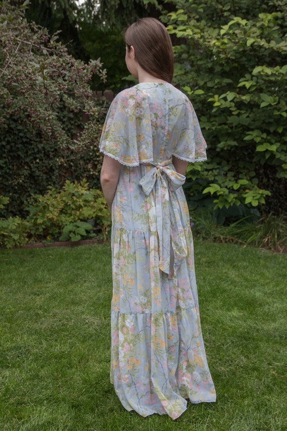 Vintage Floral Maxi Dress, Bridesmaid Dress, Prom… - image 4