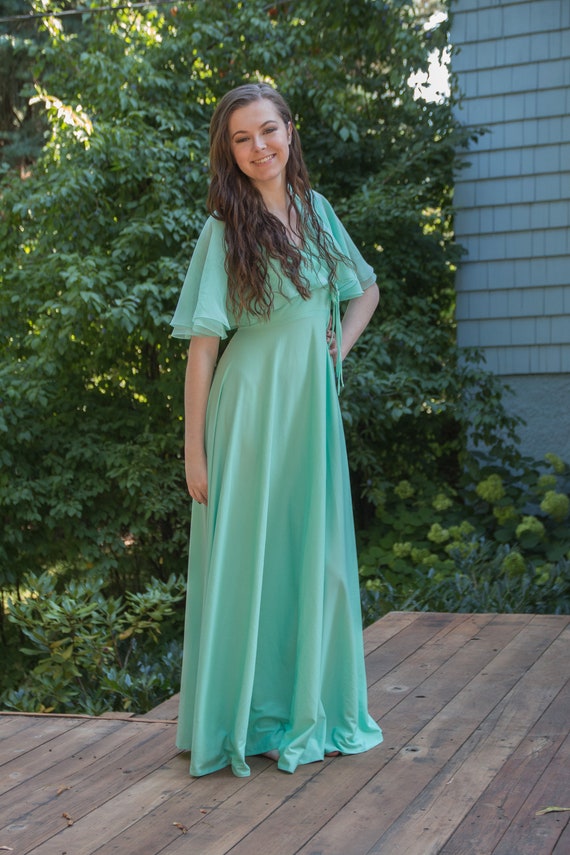 Vintage Green Prom Dress, Bridesmaid Dress, Wedding G… Gem