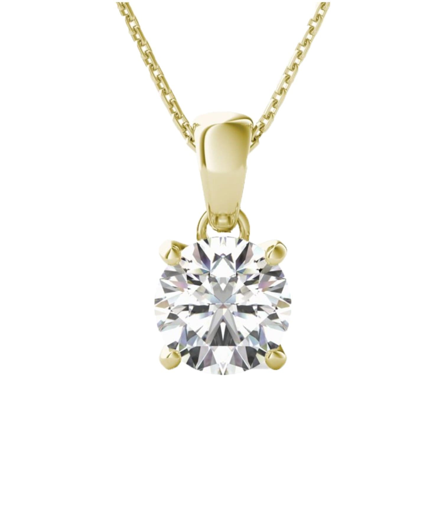 Women's Round DVVS1 Diamond Solitaire Halo Solid 14K Rose Gold Over Pendant Women's Round DVVS1 Diamond Solitaire Halo Solid 14K Rose Gold Over Pendant